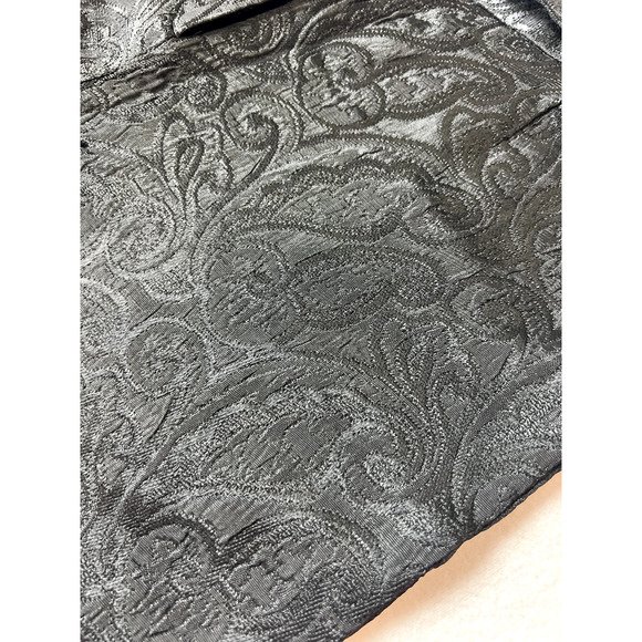 Hugo Buscati Collection Pant 10 Vintage Black Embossed straight Leg Goth Grunge - Picture 6 of 16